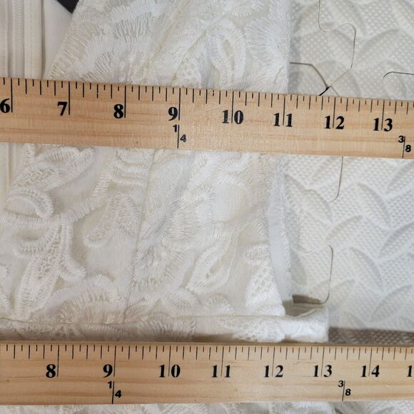 Revolve NBD Faith White Lace Mini Dress Small Plunging Neckline Sleeveless NWT - Picture 11 of 13